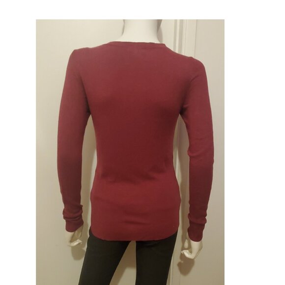 RW & Co Maroon Sweater with a Heart in the Front - Picture 2 of 2